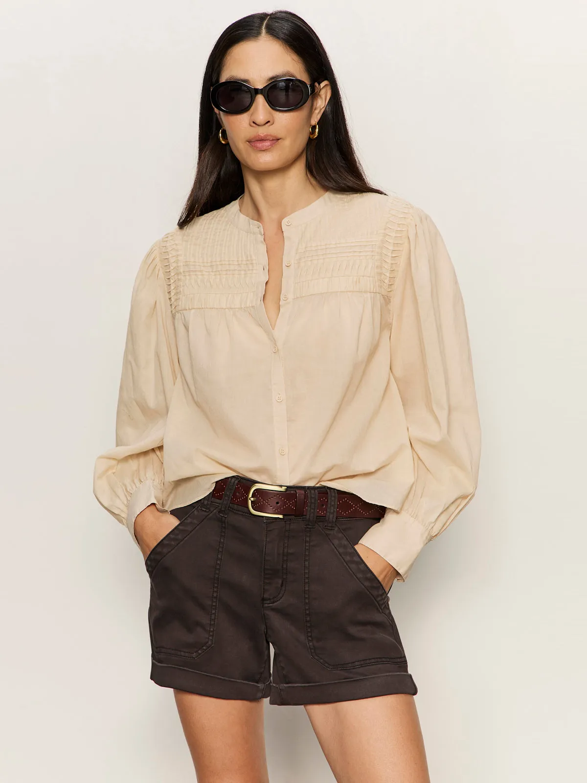 Giving The Most Pintuck Shirt Rich Collagen sold by Sanctuary