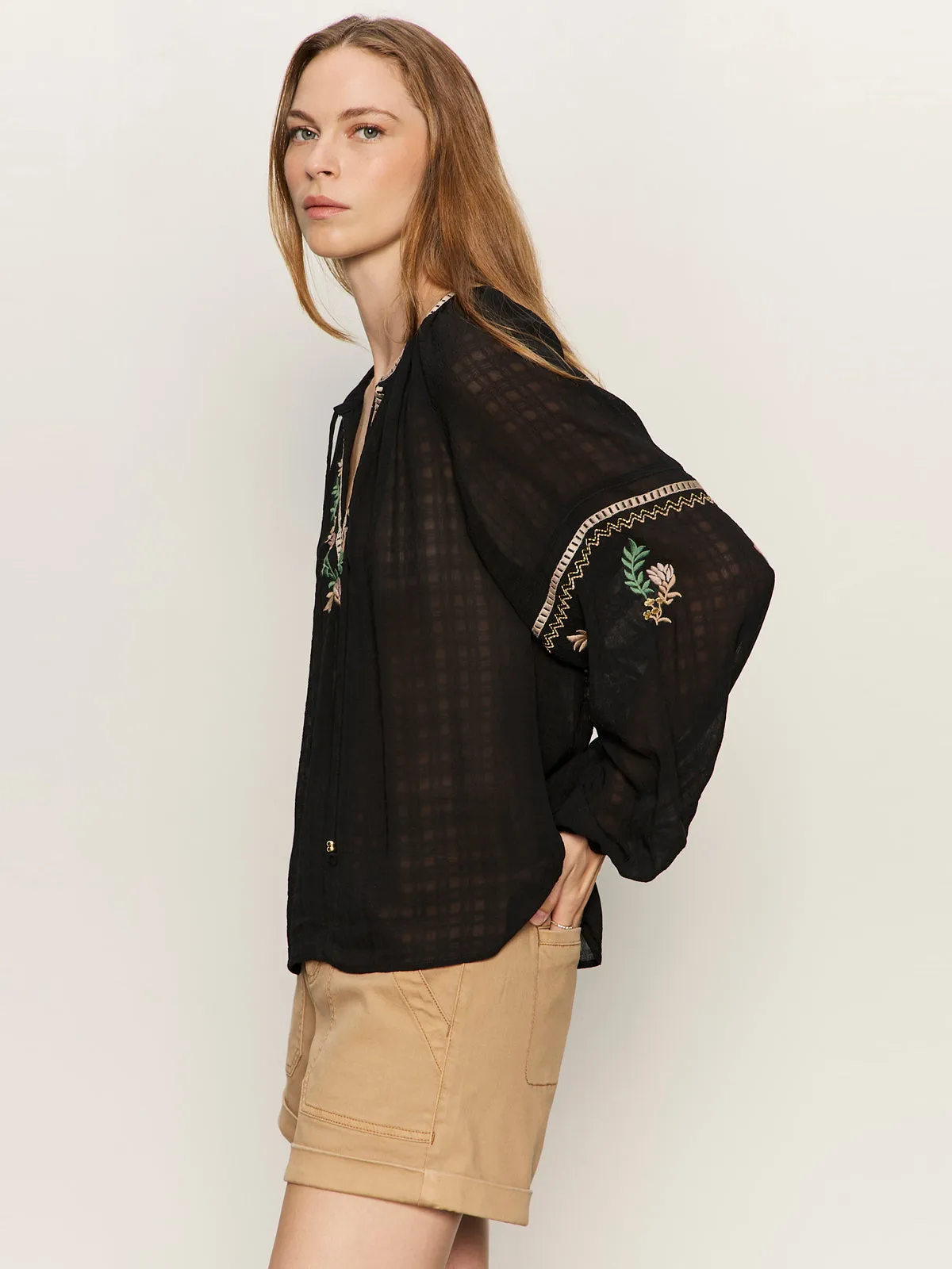 Raye Embroidered Blouse Black sold by Sanctuary product image thumbnail 3