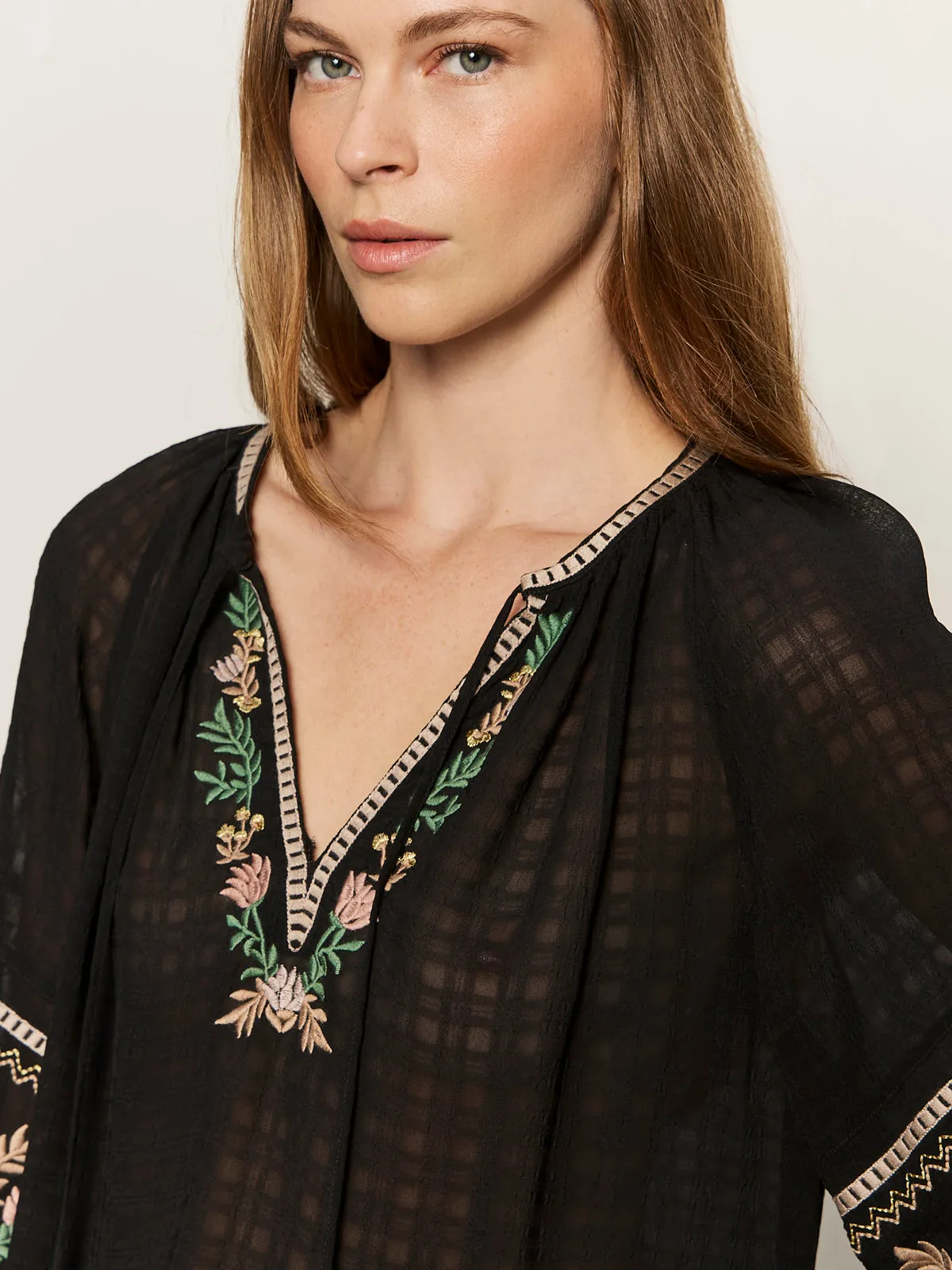 Raye Embroidered Blouse Black sold by Sanctuary product image thumbnail 4