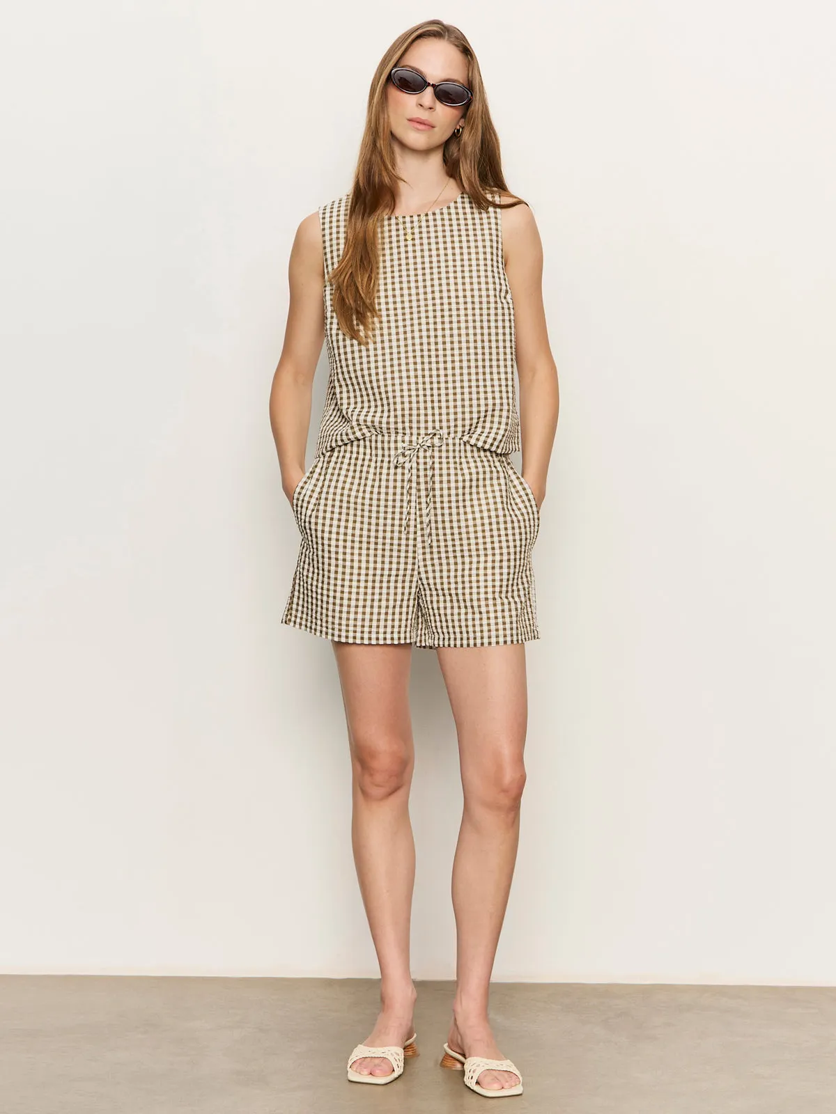 Easy Gingham Shorts Timber/Collagen Gingham sold by Sanctuary product image thumbnail 5