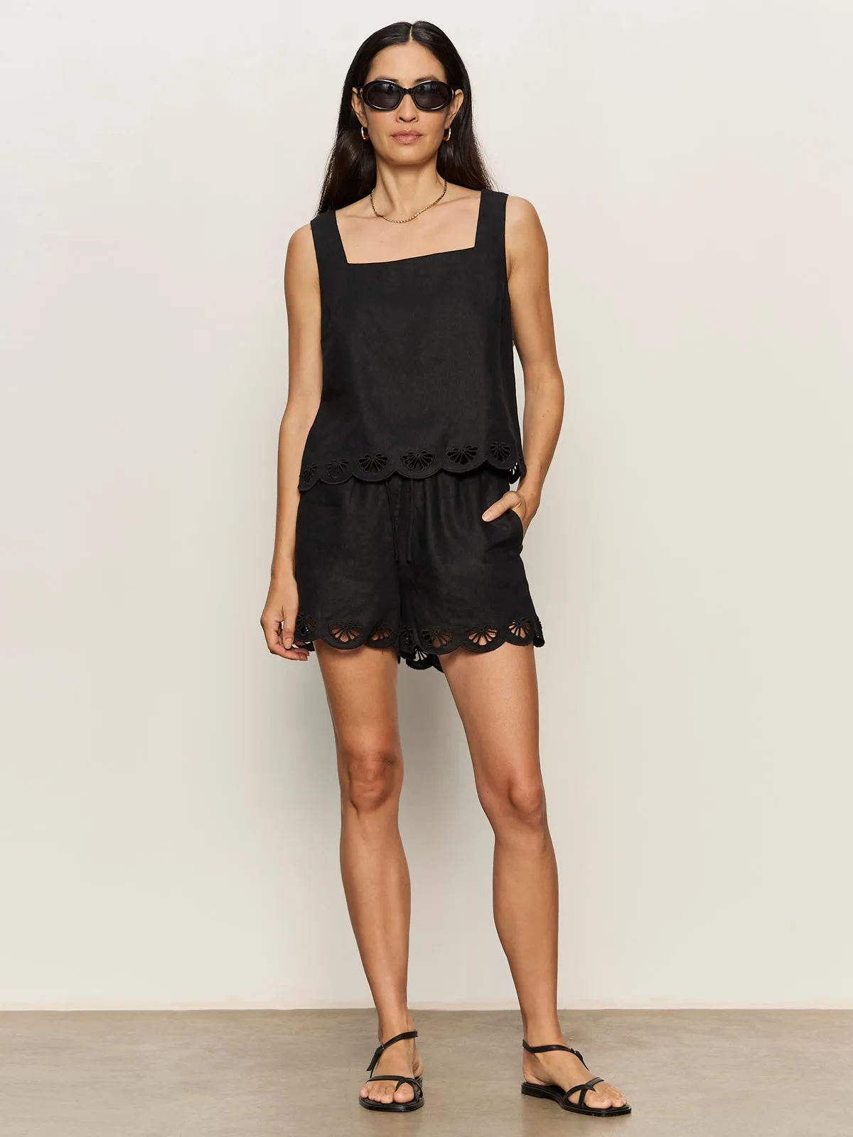 Almost There Linen Shorts Black sold by Sanctuary product image thumbnail 5