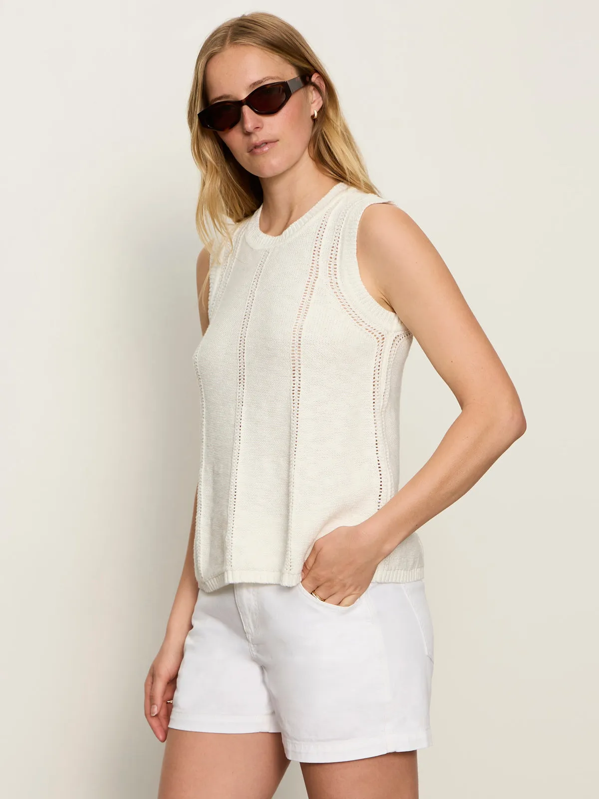 Easy Pointelle Shell Chalk sold by Sanctuary product image thumbnail 3