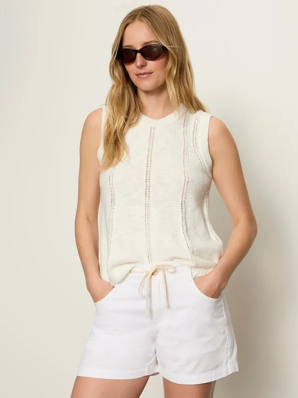 Easy Pointelle Shell Chalk made by Sanctuary