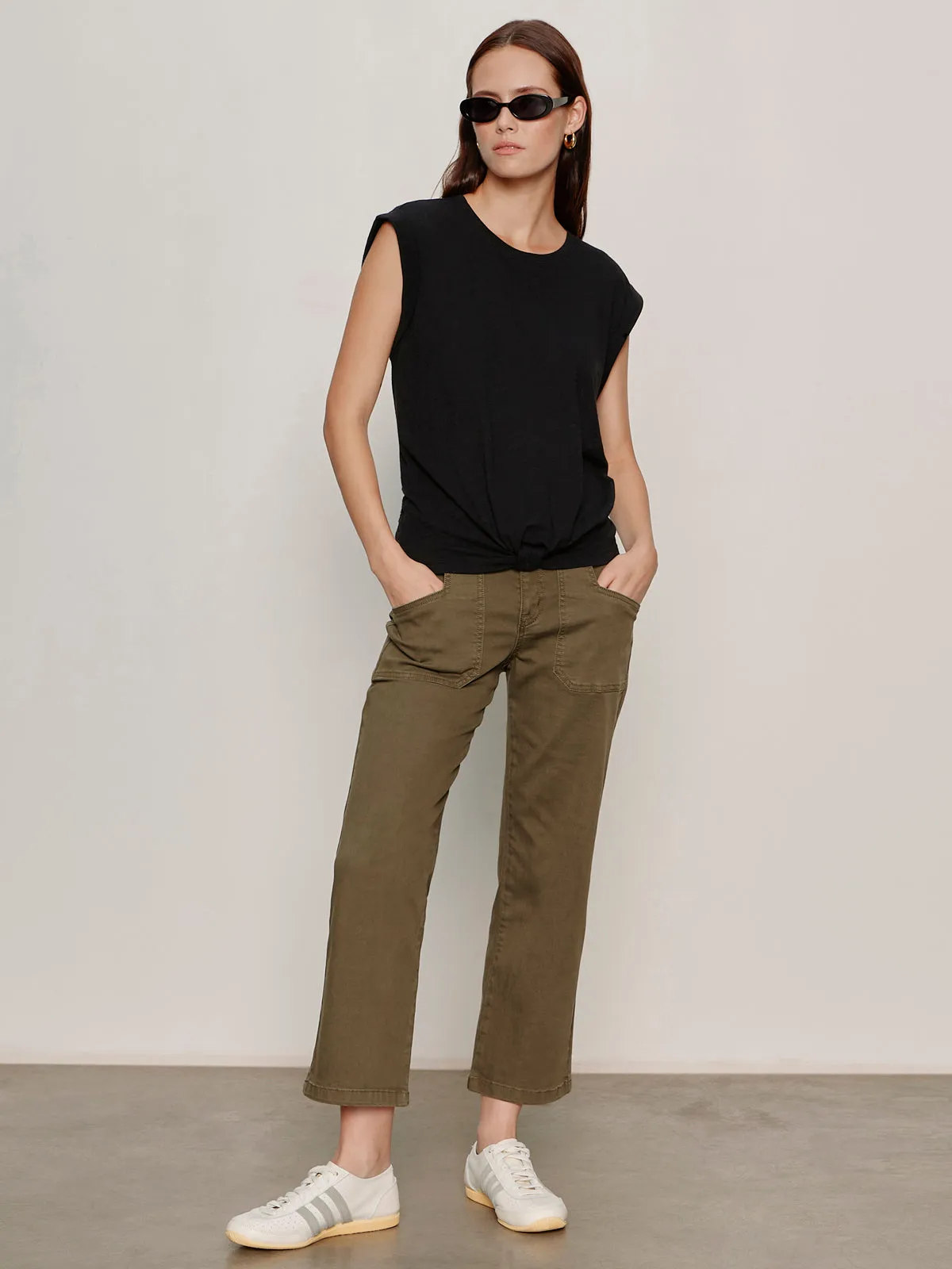 Retreat Crop Pant Burnt Olive sold by Sanctuary product image thumbnail 5