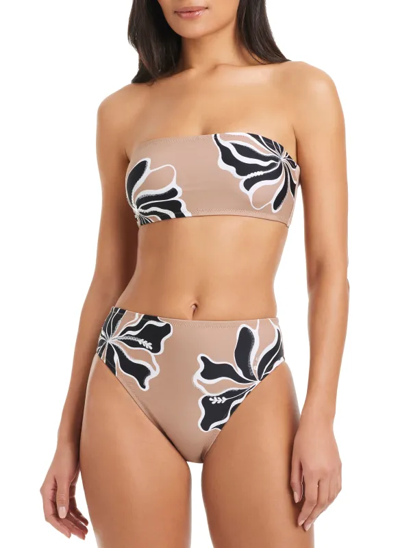 Sequin Bandeau Bikini Top Toasted Coconut made by Sanctuary