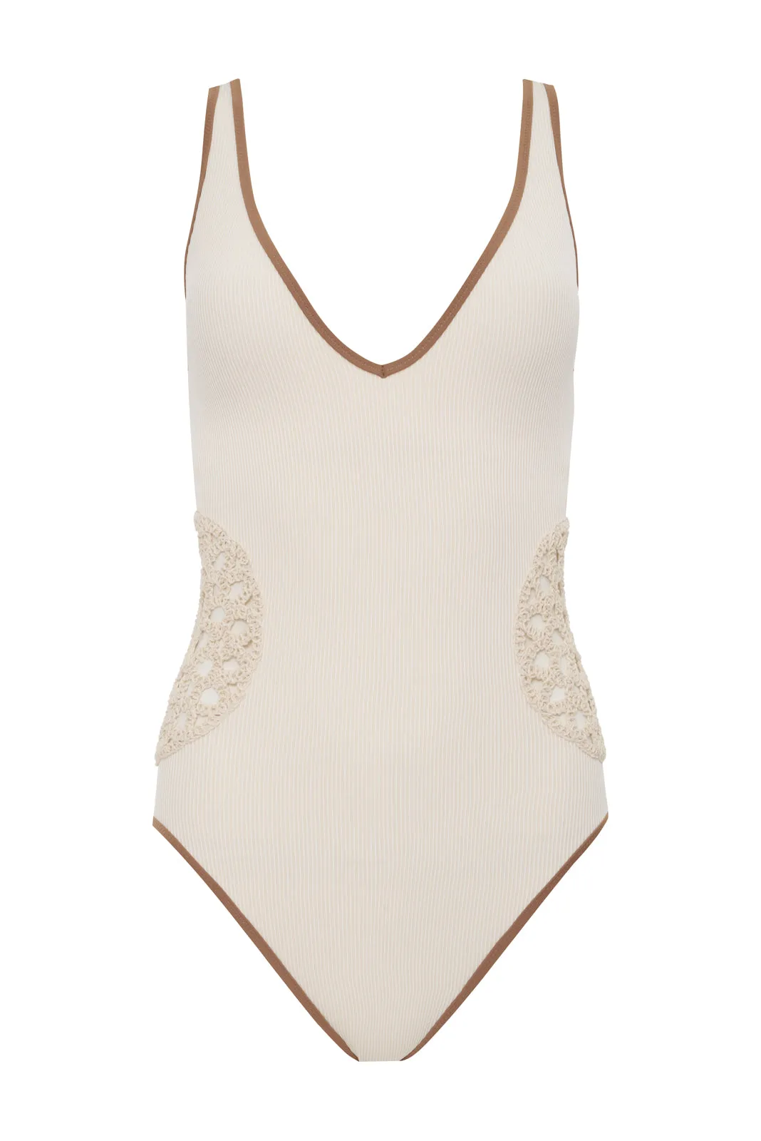 High Leg Scoop Neck One-Piece White Sand sold by Sanctuary product image thumbnail 4