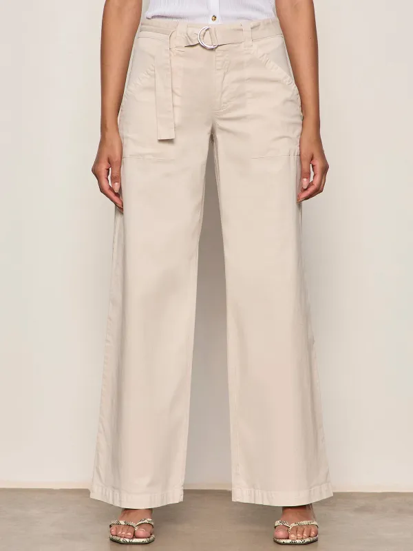 Soft Polished Wide Leg Pant Summer Sand made by Sanctuary