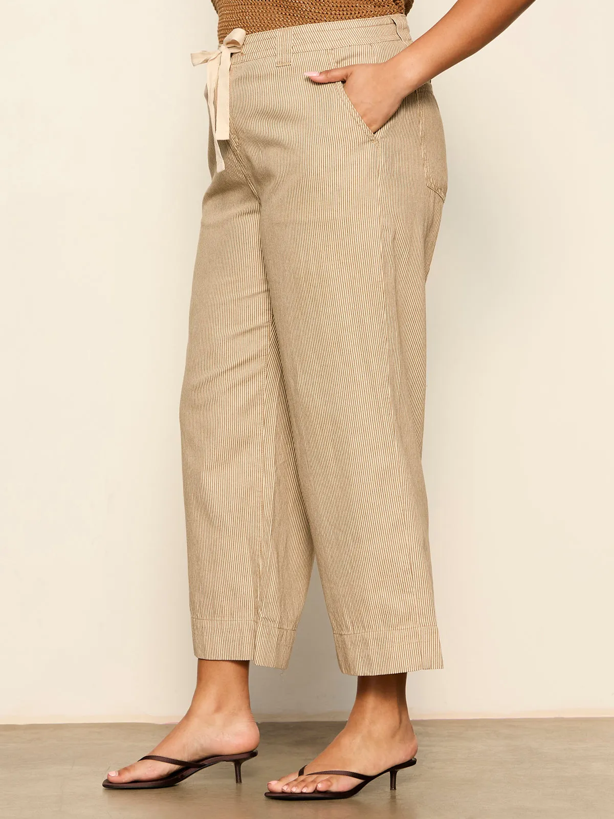 Lily Stripe Cropped Pant Lido Stripe Extended Sizing sold by Sanctuary product image thumbnail 3