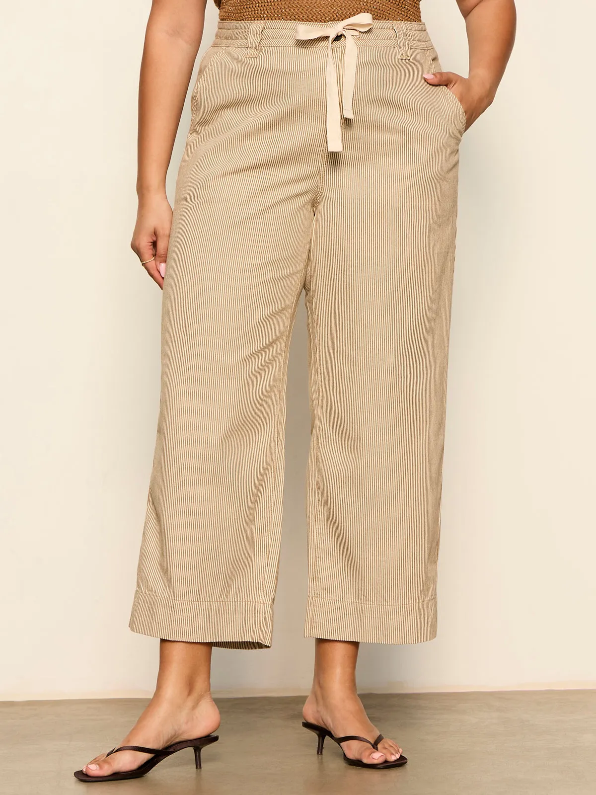 Lily Stripe Cropped Pant Lido Stripe Extended Sizing sold by Sanctuary product image thumbnail 2
