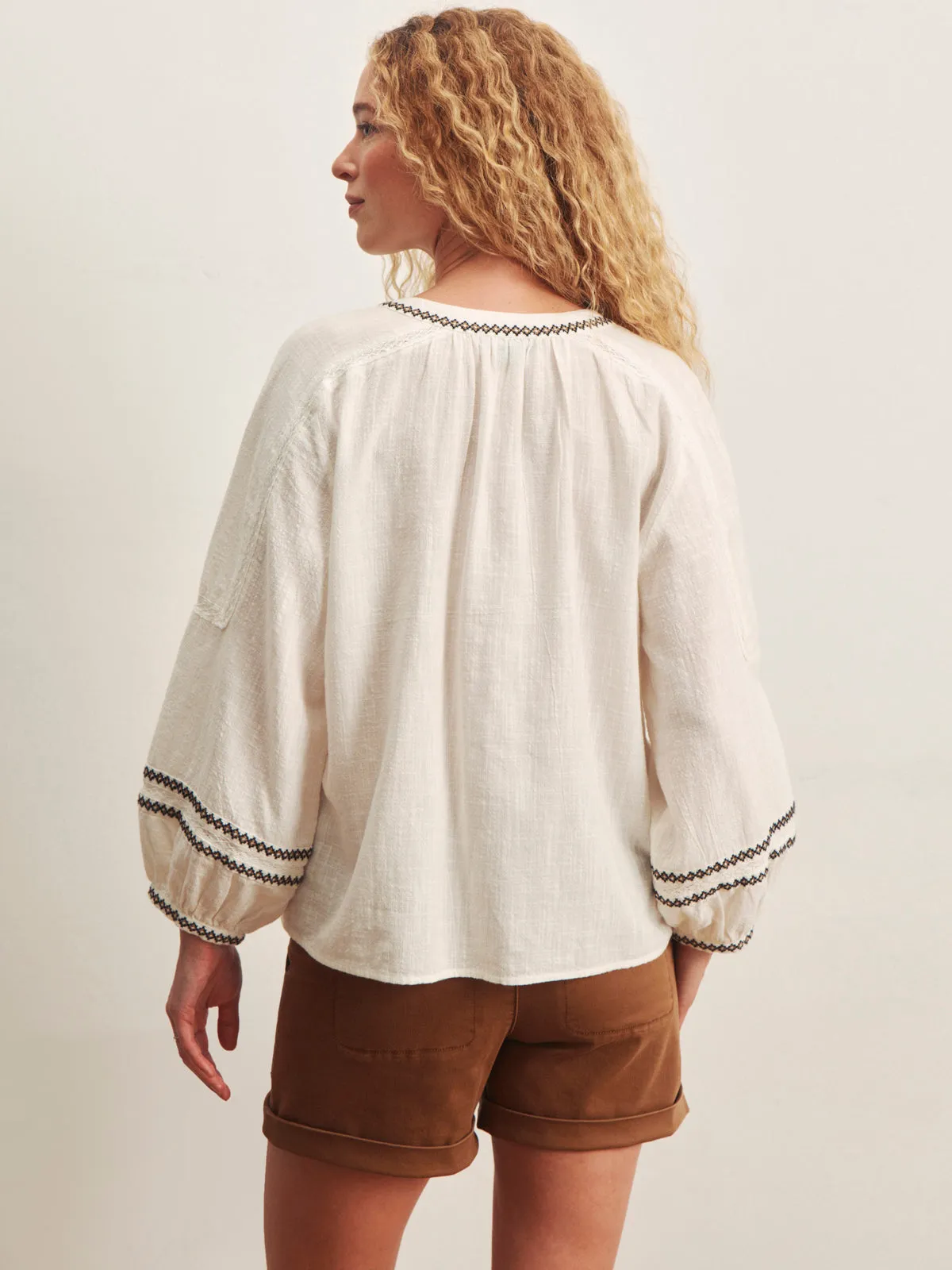 Retreat Embroidered Blouse Chalk sold by Sanctuary product image thumbnail 3