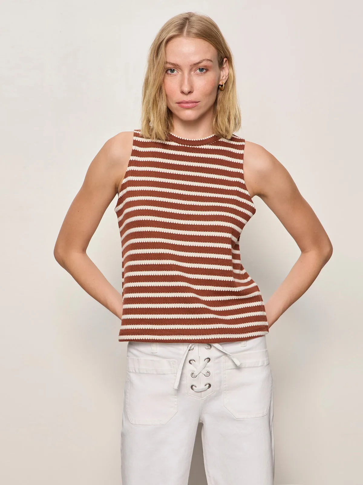 Campari Tank Clay Stripe sold by Sanctuary