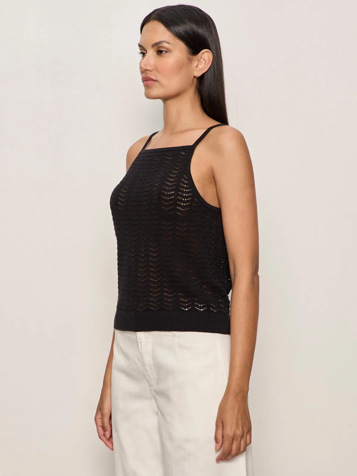 For Keeps Pointelle Tank Black sold by Sanctuary product image thumbnail 3