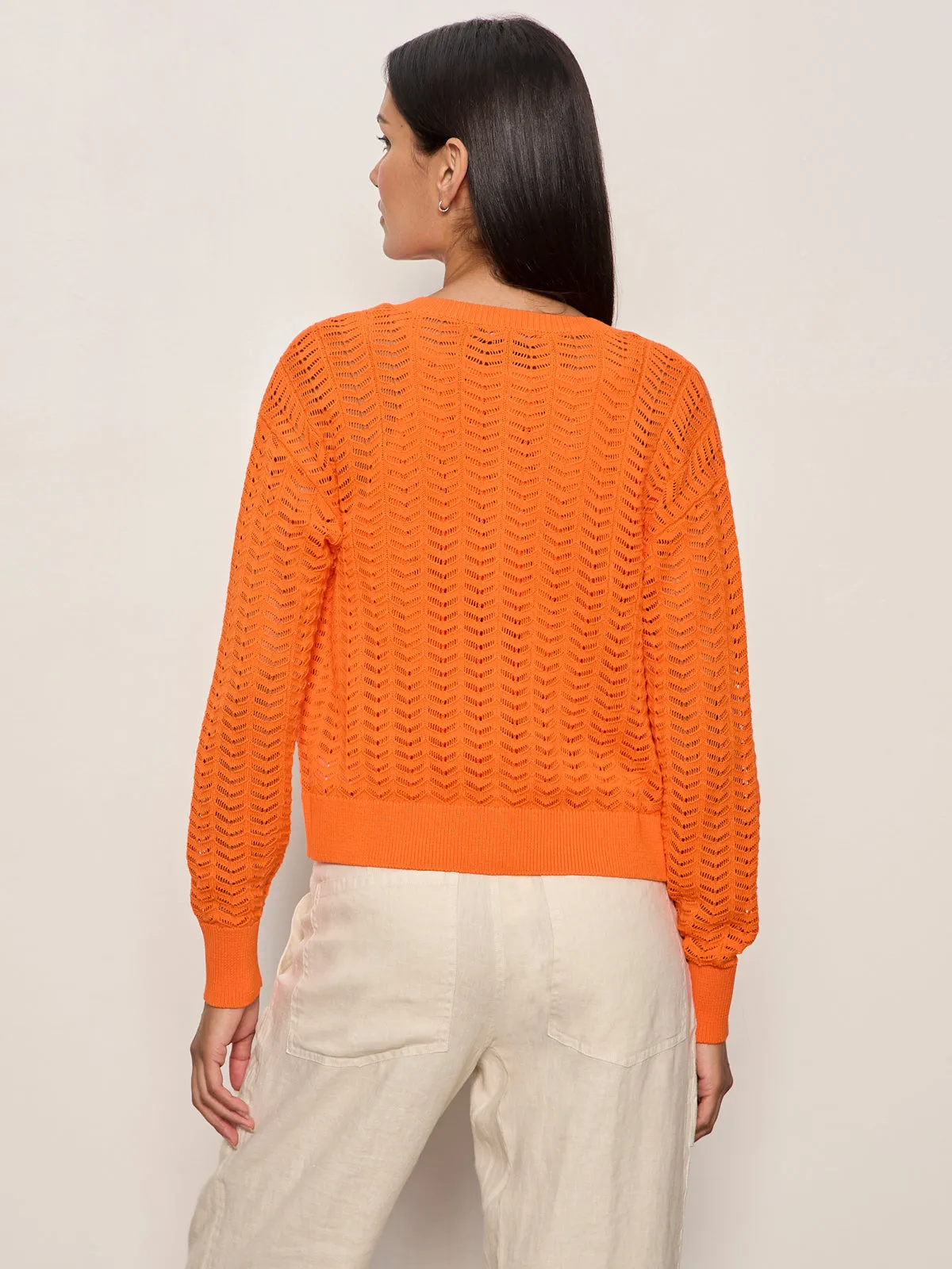 For Keeps Pointelle Cardigan Hibiscus Orange sold by Sanctuary product image thumbnail 2