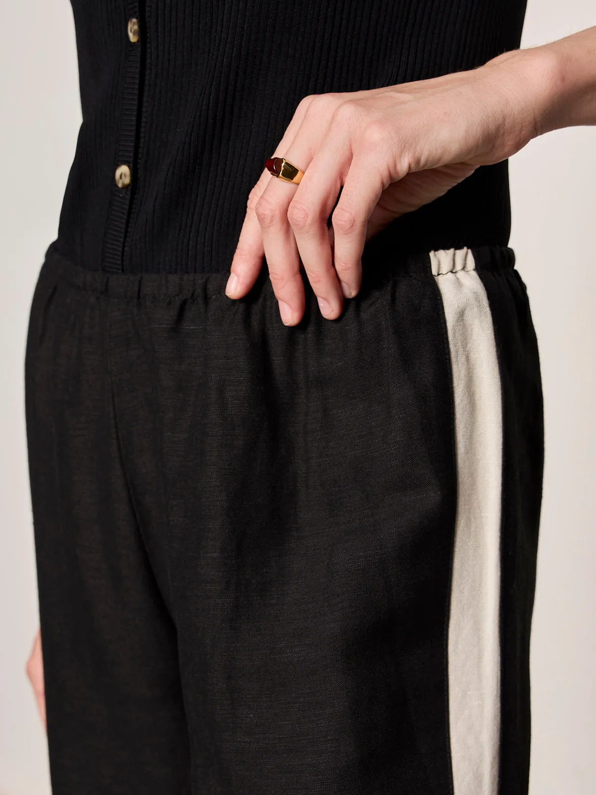 Casual Track Pant Black / Summer Sand sold by Sanctuary product image thumbnail 4