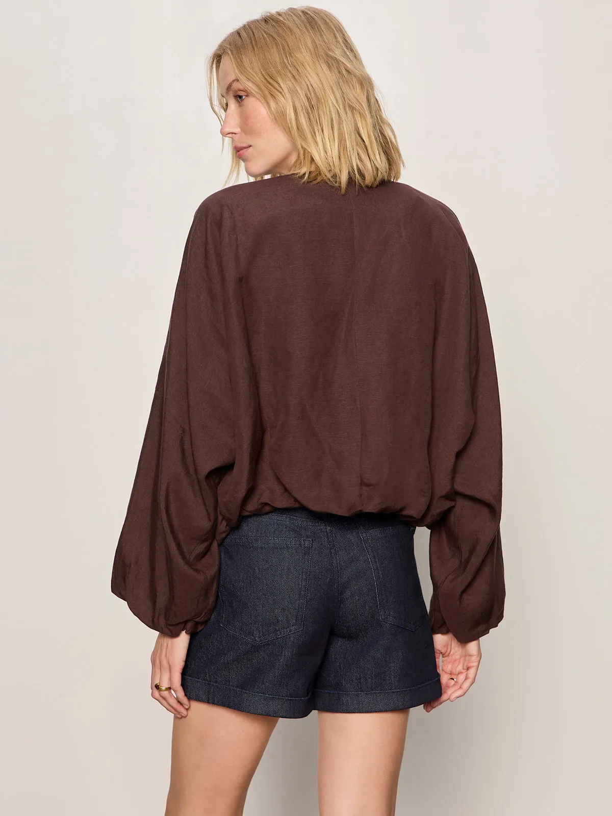 Linen Bubble Jacket Rich Soil sold by Sanctuary product image thumbnail 3