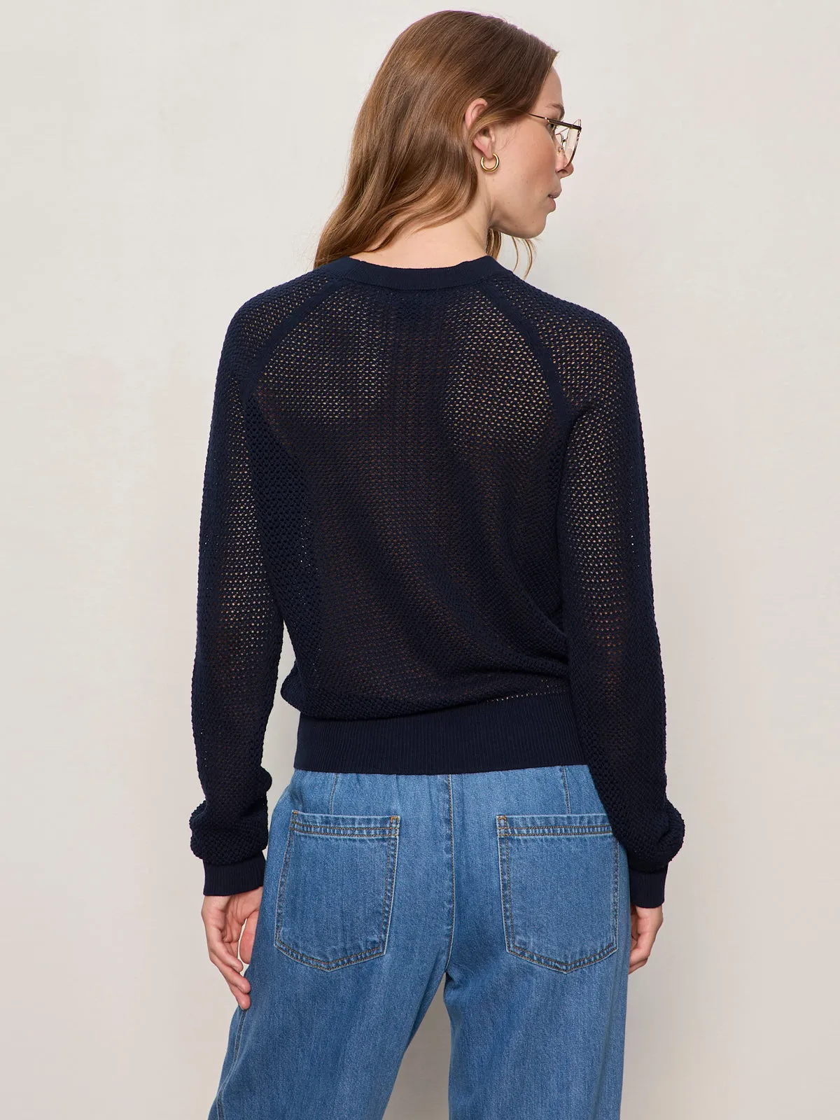 Soleil Open Stitch Sweater Navy Blazer sold by Sanctuary product image thumbnail 2