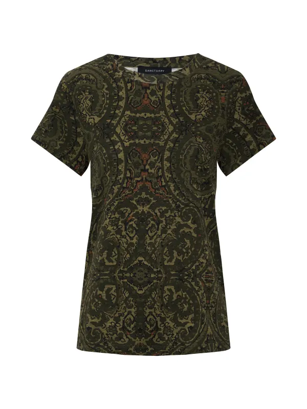 The Perfect Tee Midnight Moss Extended Sizing made by Sanctuary