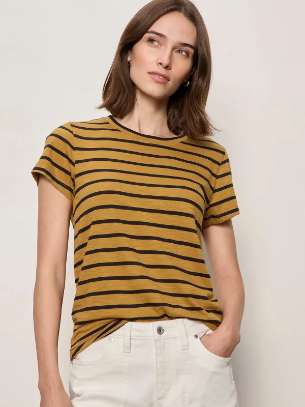The Perfect Tee Cumin/Black Stripe made by Sanctuary
