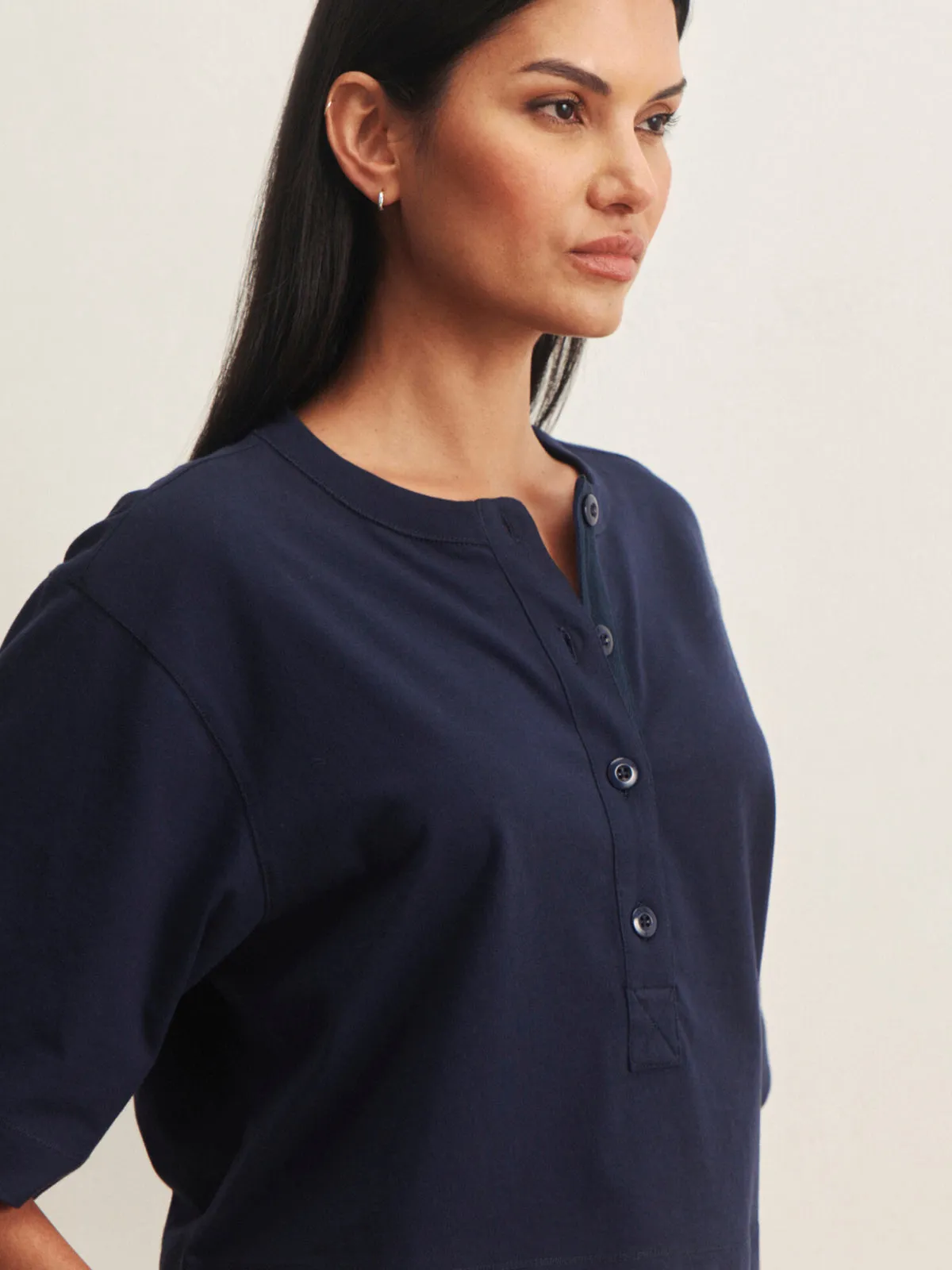 Freya Placket Tee Navy Blazer sold by Sanctuary product image thumbnail 3