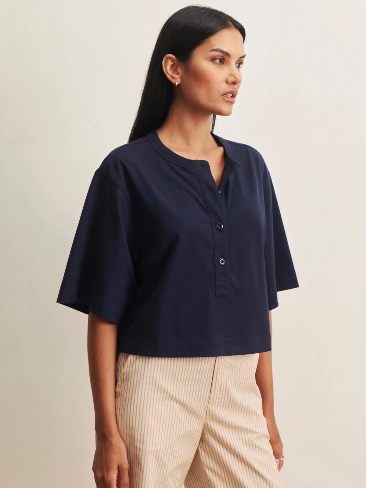 Freya Placket Tee Navy Blazer sold by Sanctuary product image thumbnail 4