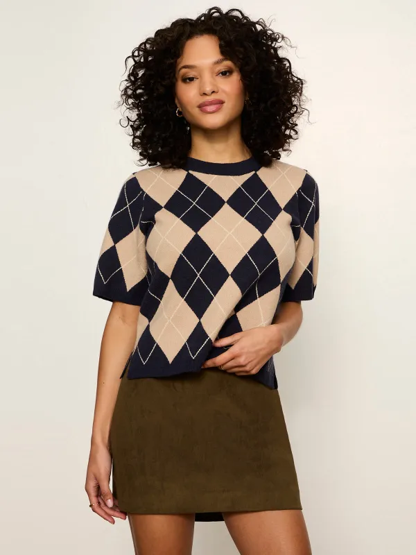 Perfect Sweater Tee Loma Argyle made by Sanctuary