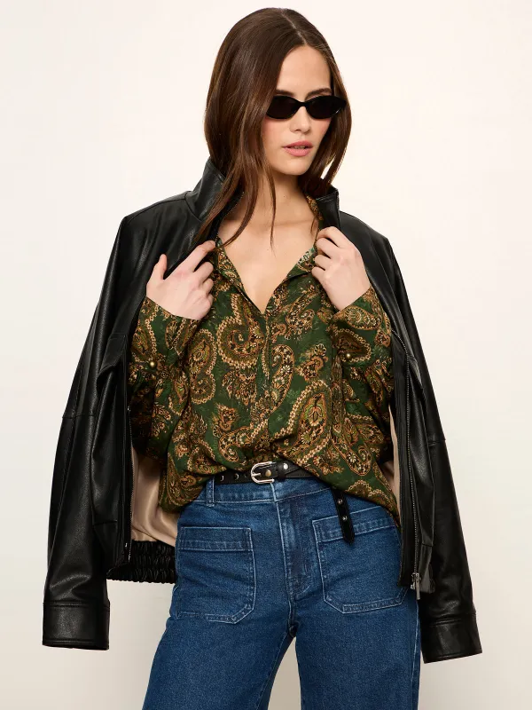 Uma High Neck Silk Shirt Decoratif made by Sanctuary