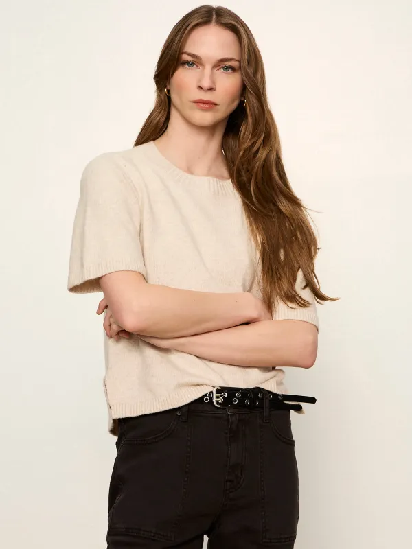 Perfect Sweater Tee Heather Dark Bone made by Sanctuary