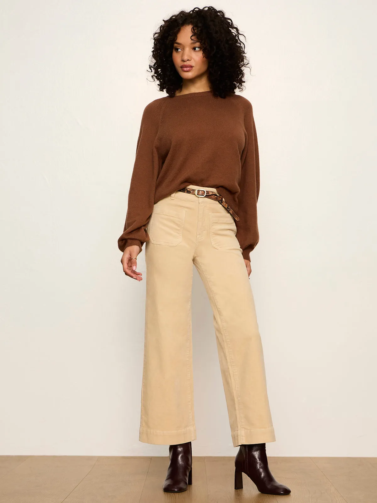 Soft Popover Sweater Cocoa Powder Petite Sizing sold by Sanctuary