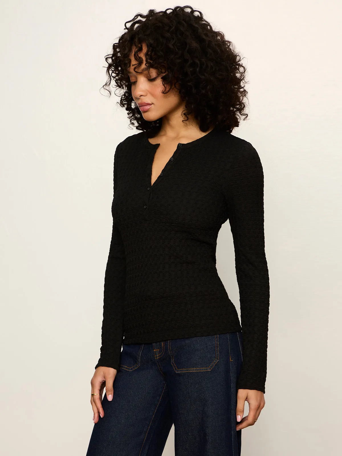 Not So Basic Textured Top Black sold by Sanctuary product image thumbnail 3