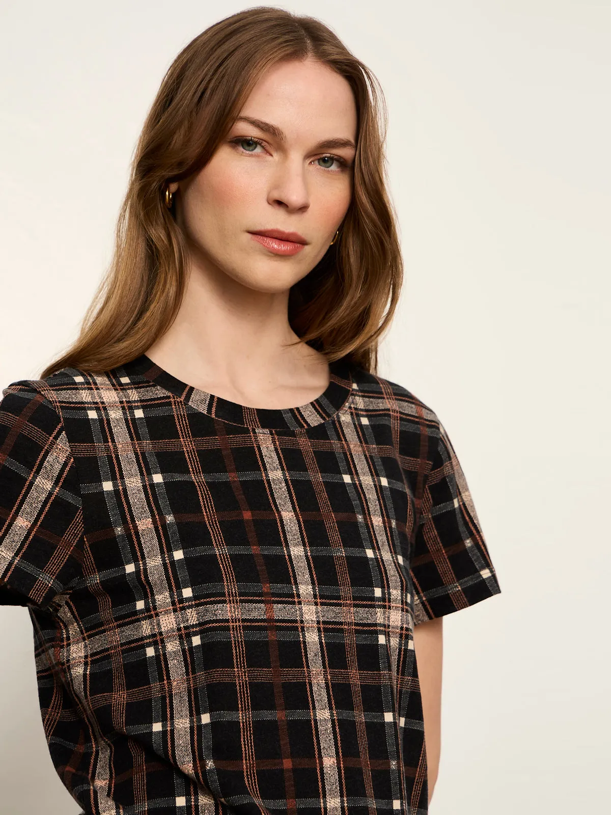 The Perfect Tee Cinder Plaid sold by Sanctuary product image thumbnail 4