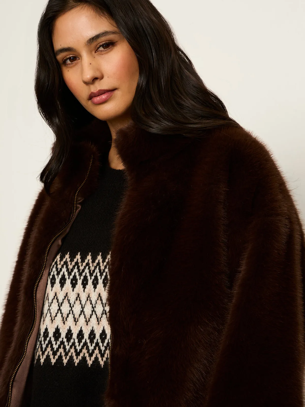 Everest Fur Bomber Espresso Martini sold by Sanctuary product image thumbnail 3