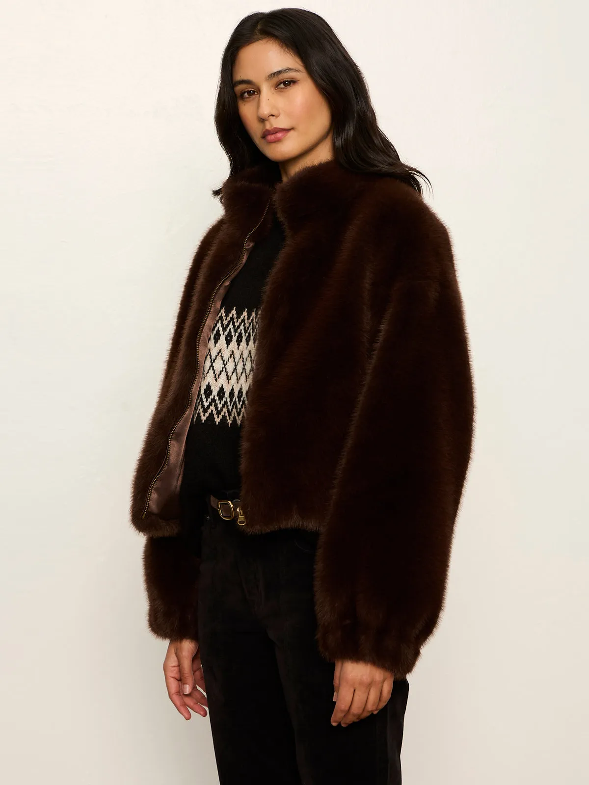 Everest Fur Bomber Espresso Martini sold by Sanctuary product image thumbnail 2