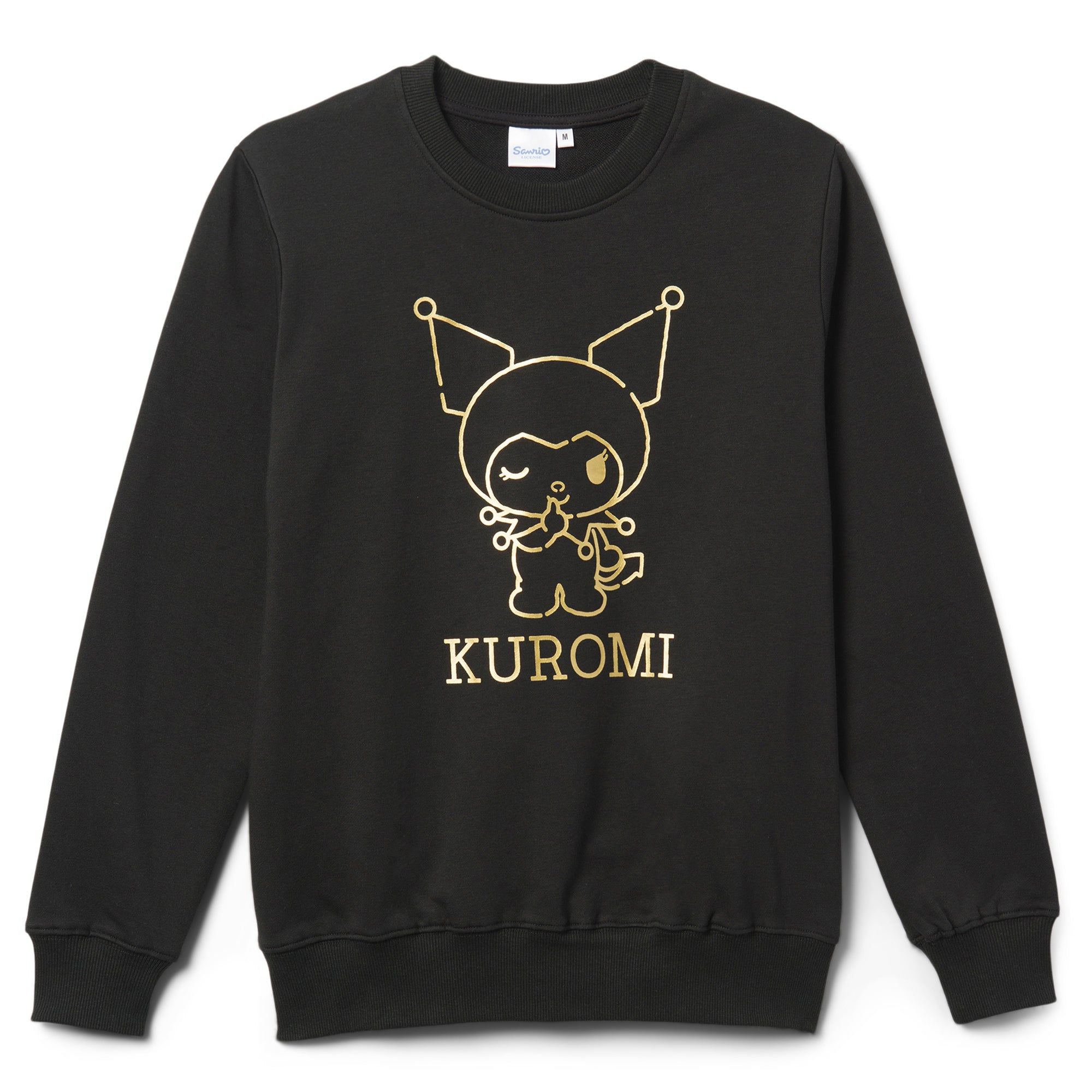 Kuromi Metallic Print Sweatshirt Black sold by Sanrio