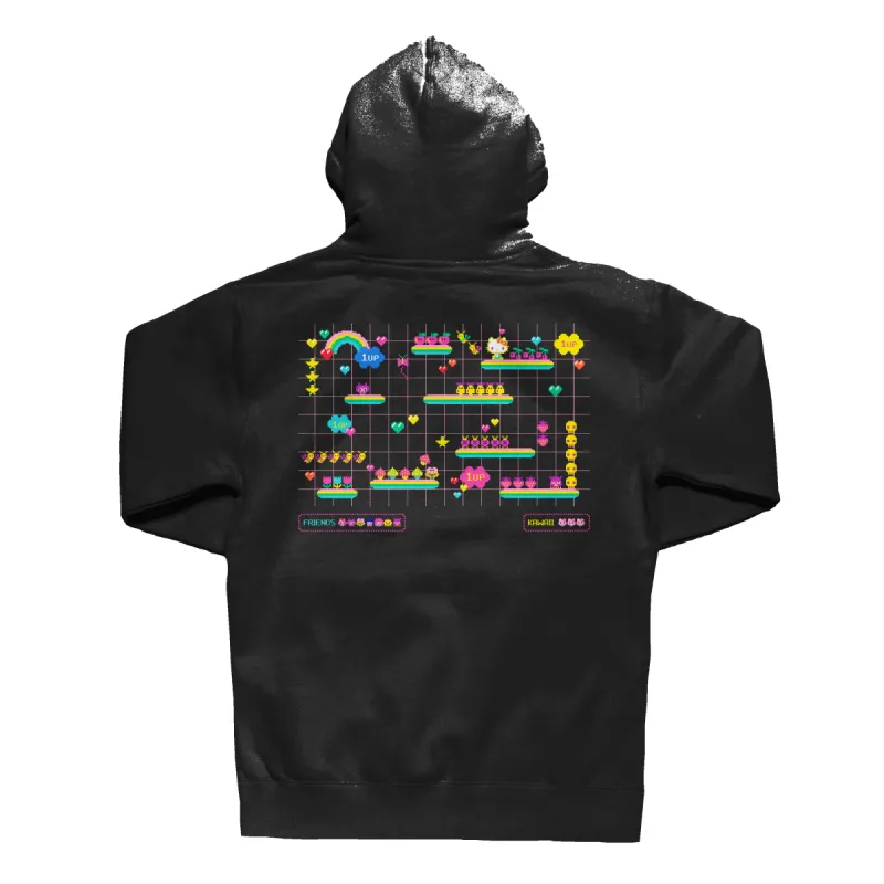 Girl x Sanrio Kawaii Arcade Level Up Hoodie (Black) sold by Sanrio
