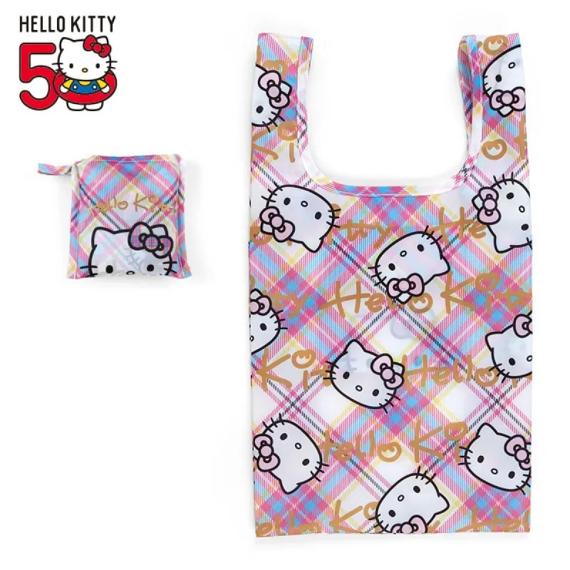 Hello Kitty Reusable Tote Bag (Hello Kitty Dress Tartan Series) sold by Sanrio
