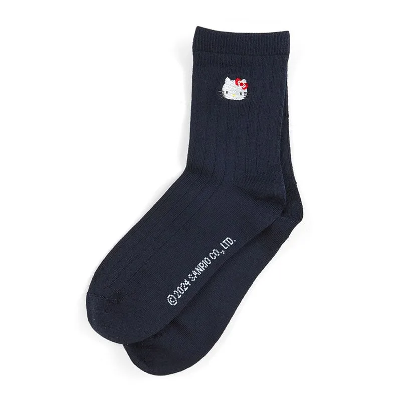 Hello Kitty Classic Embroidered Crew Socks sold by Sanrio
