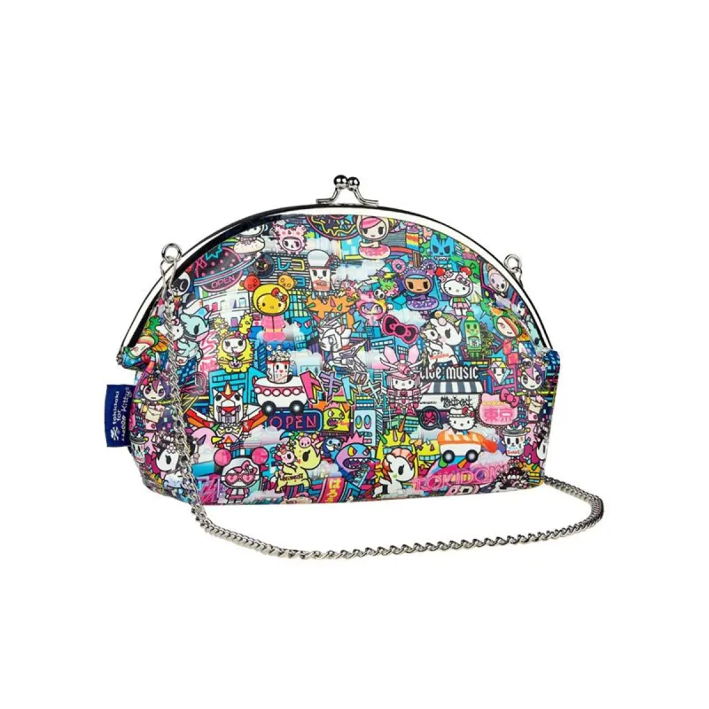 Hello Kitty x Tokidoki Kiss Lock Purse (Midnight Metropolis) sold by Sanrio