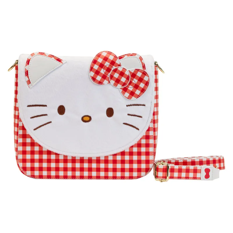 Hello Kitty x Loungefly Gingham Crossbody Bag sold by Sanrio