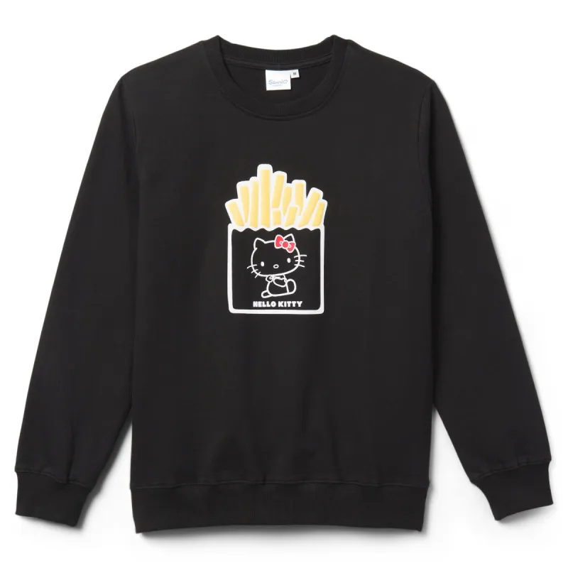 Hello Kitty French Fries Sweatshirt Black sold by Sanrio