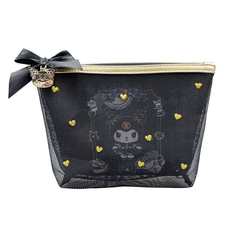 Kuromi Mesh Zipper Pouch (Fancy Ribbons Series) sold by Sanrio