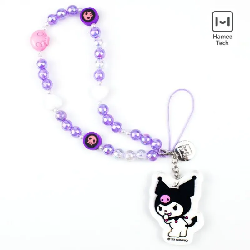 Kuromi Beaded Charm Mobile Phone Wrist Strap sold by Sanrio
