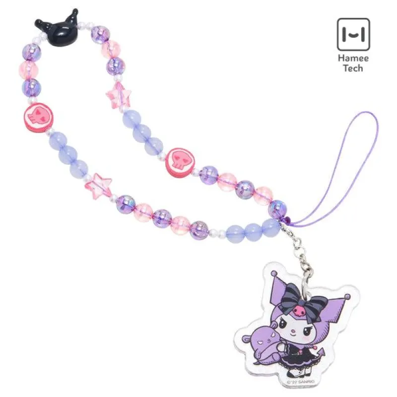 Kuromi - Lolita Version Beaded Charm Mobile Phone Wrist Strap sold by Sanrio