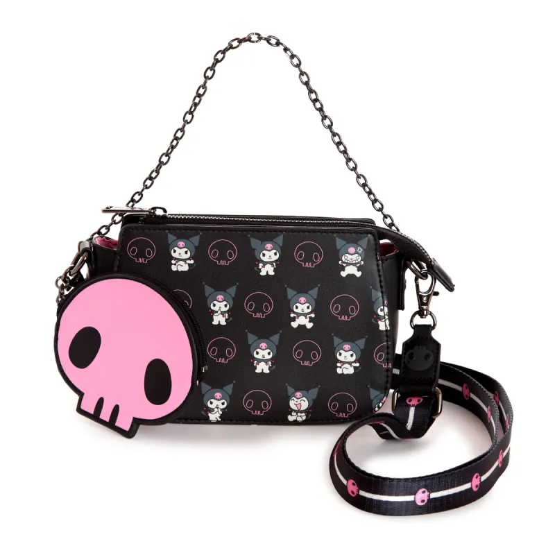 Kuromi x Loungefly Skully Convertible Crossbody Bag With Coin Purse sold by Sanrio