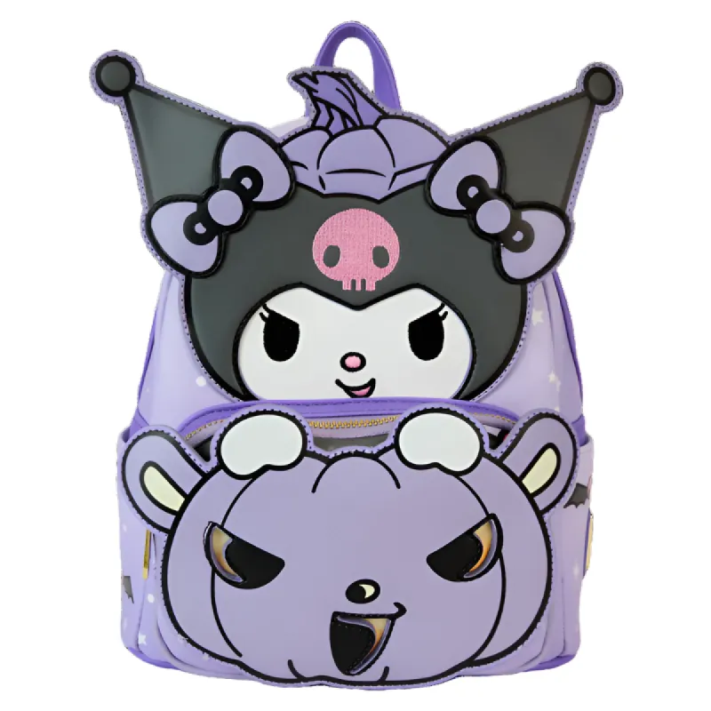 Kuromi x Loungefly Pumpkin Light Up Mini Backpack sold by Sanrio