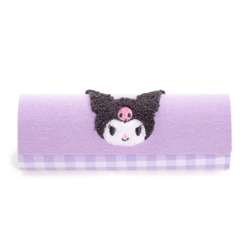 Kuromi Chenille Gingham Eyewear Case made by Sanrio