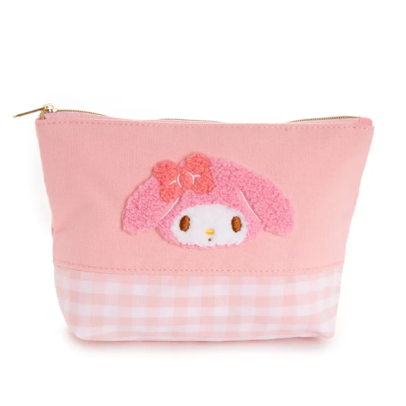 My Melody Chenille Gingham Zipper Pouch sold by Sanrio