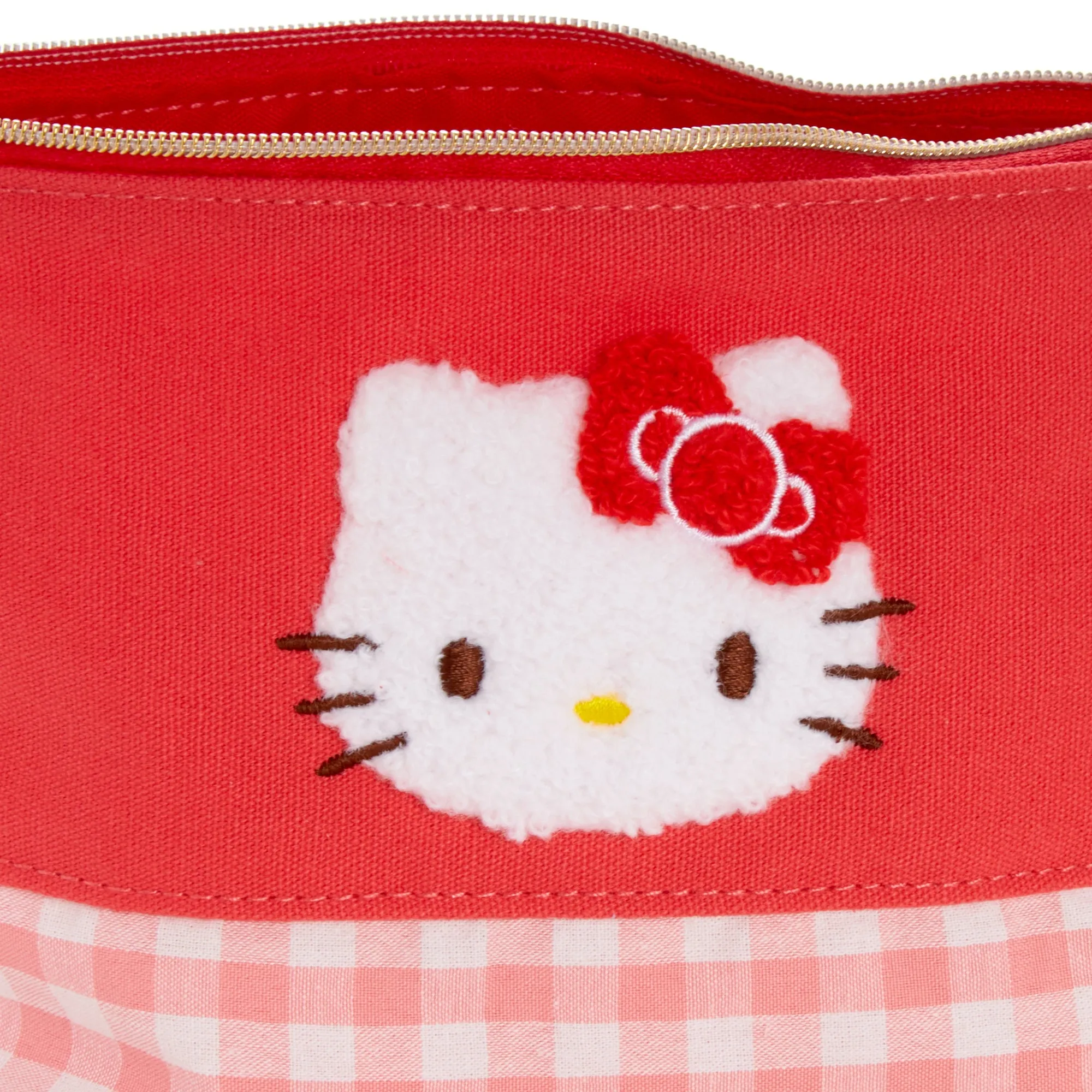 Hello Kitty Chenille Gingham Zipper Pouch sold by Sanrio product image thumbnail 2