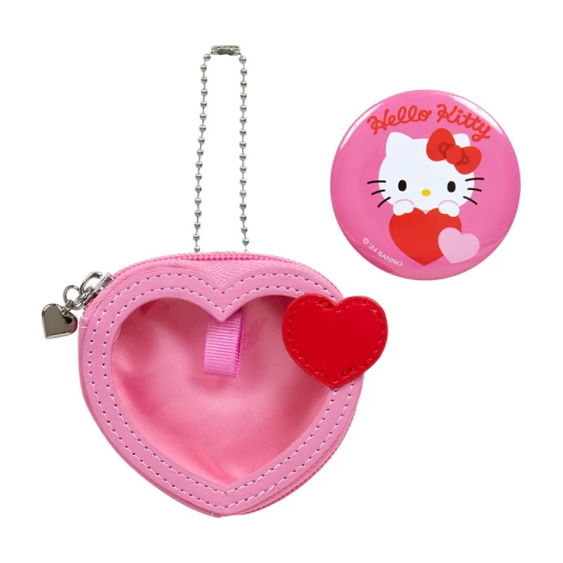 Hello Kitty Mini Pouch and Pin Set (Big Heart Series) sold by Sanrio