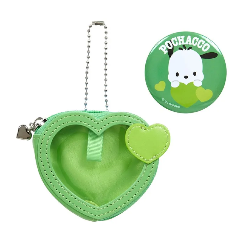Pochacco Mini Pouch and Pin Set (Big Heart Series) sold by Sanrio