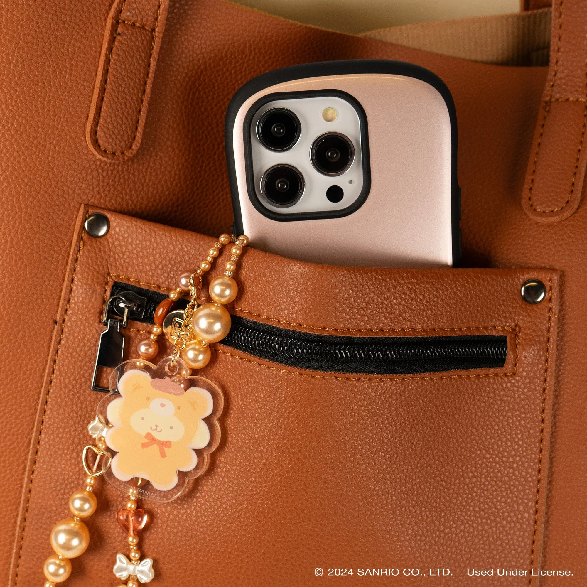 Pompompurin Latte Bear Beaded Charm Mobile Phone Wrist Strap sold by Sanrio product image thumbnail 4